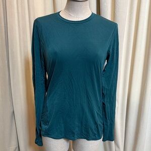 Lululemon XL Women's nulu Long-Sleeve Crew Neck Top - Storm Teal